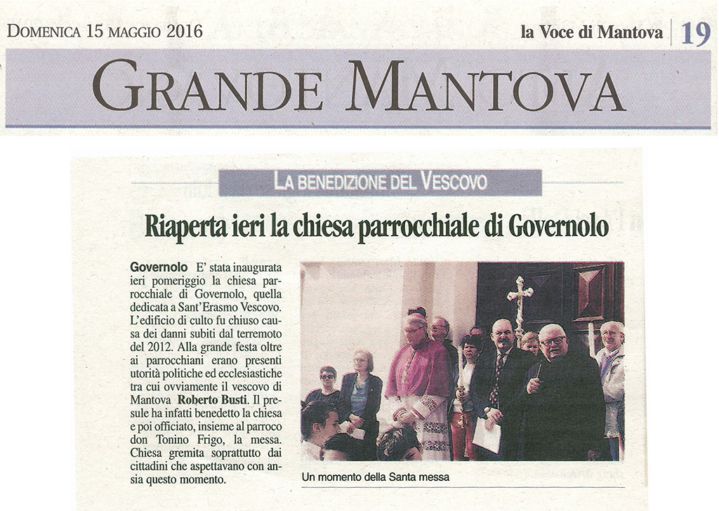 Riapertura Chiesa Governolo Voce